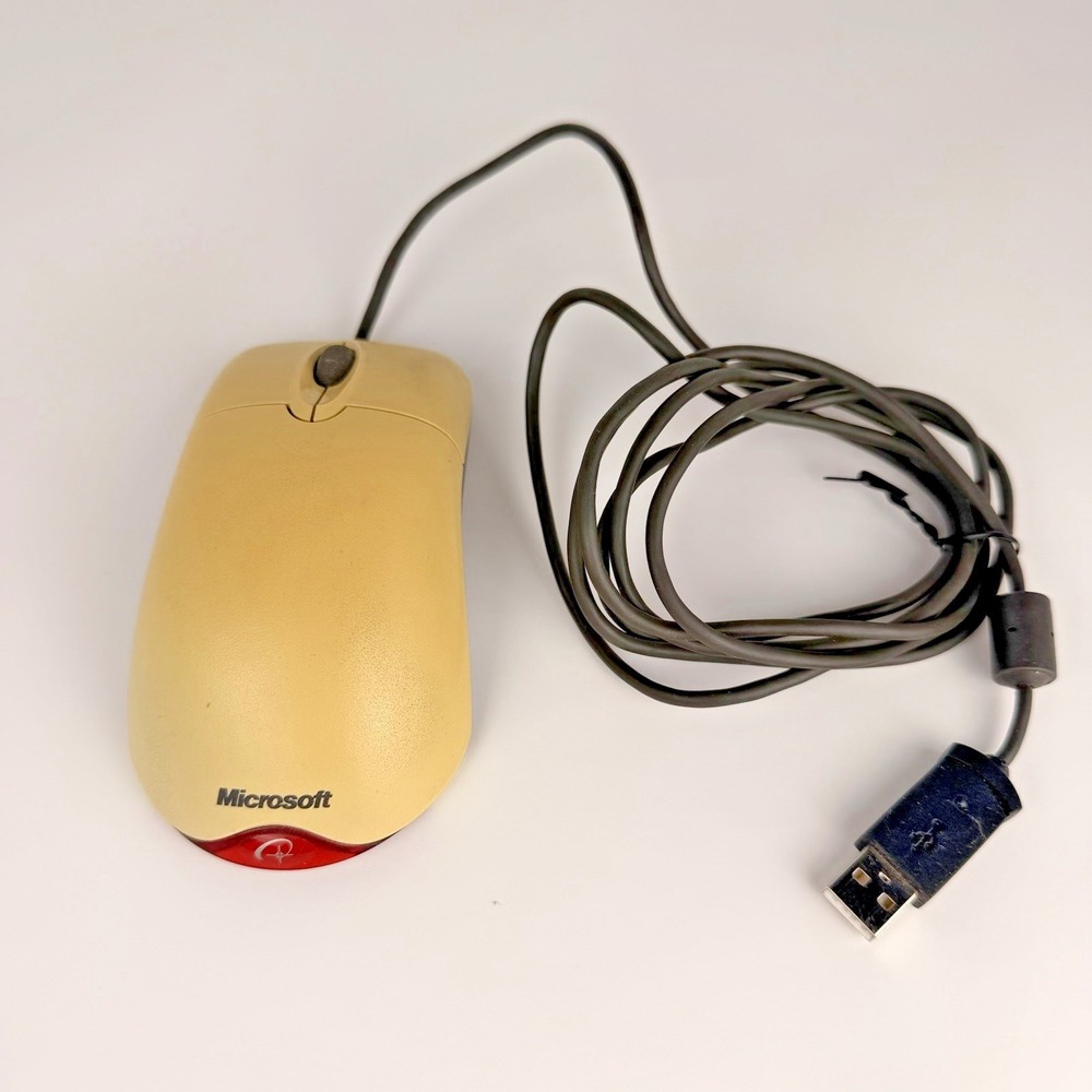 Microsoft Wheel Mouse Optical USB PS/2‎ Compatible Tested Working Vintage